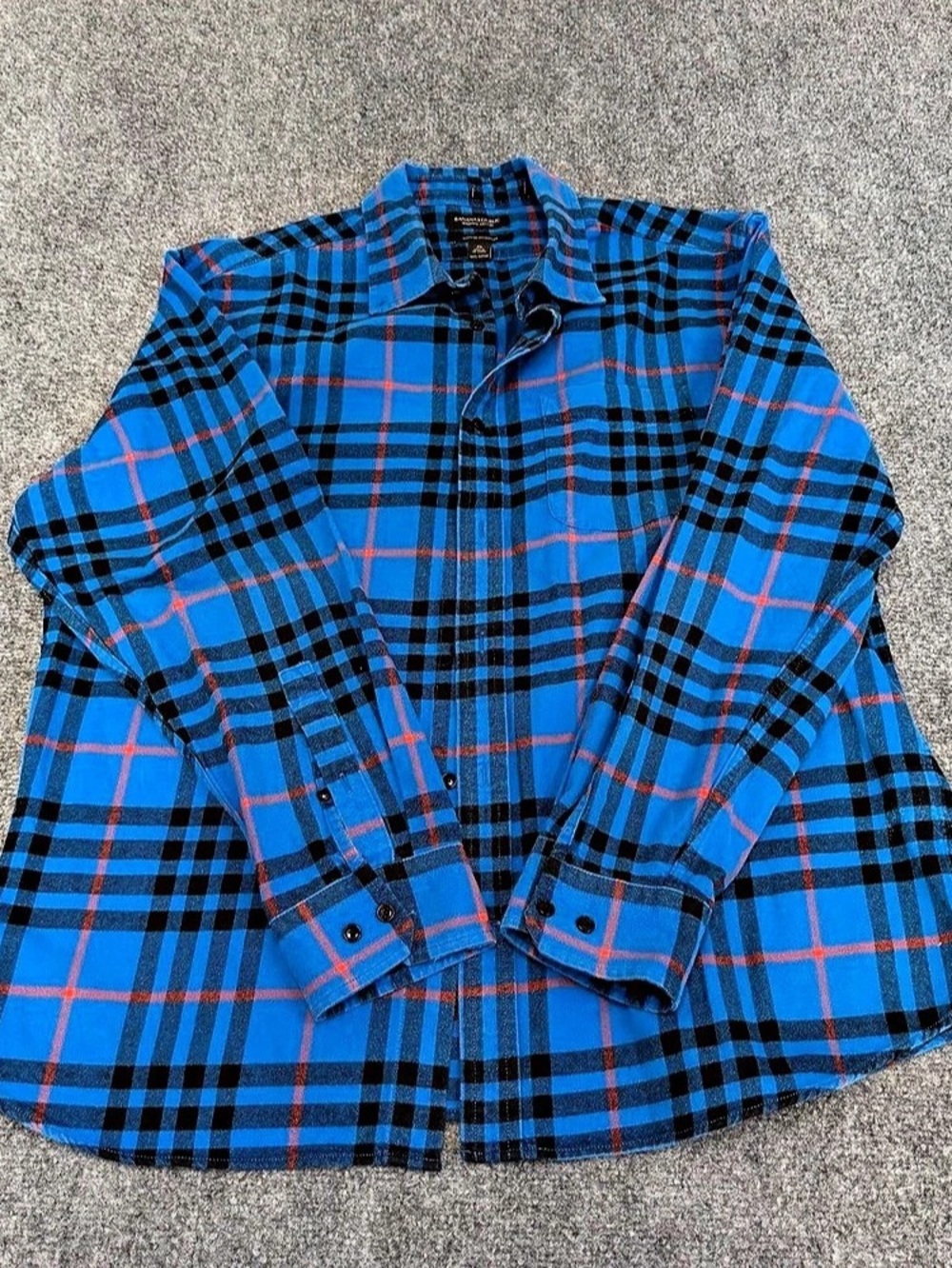 Banana Republic Untucked Standard Fit Organic Cotton Plaid Shirt Plaid Cotton